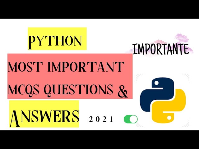 Basic Most Important Asked MCQS in Python language| imp mcqs for interview or exam