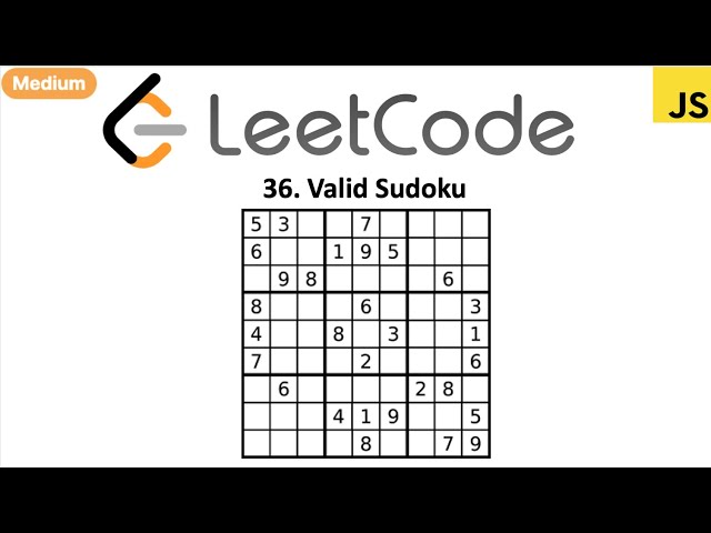 LeetCode 36 Valid Sudoku in javascript