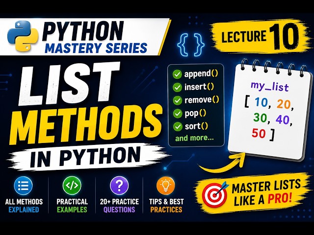 Python video lecture series--- lecture 10
