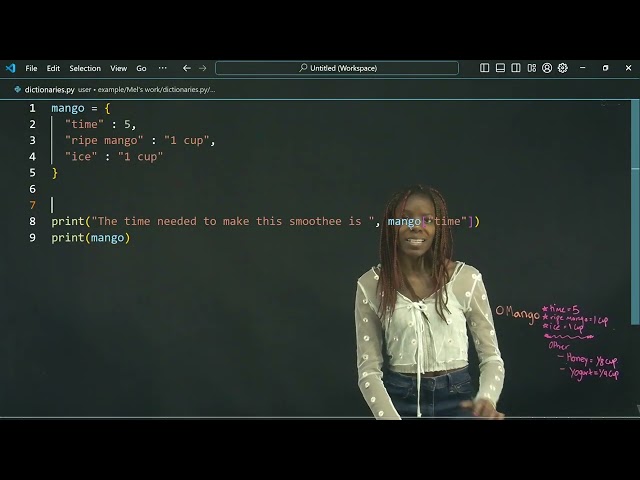 Python dictionaries - smoothie recipes with Anthony
