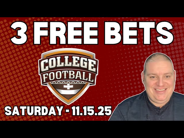 Saturday 3 Free NCAAF Betting Picks & Predictions - 11/15/25 | Craig's CFB Picks & Predictions