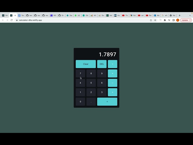 A simple calculator application using React JS