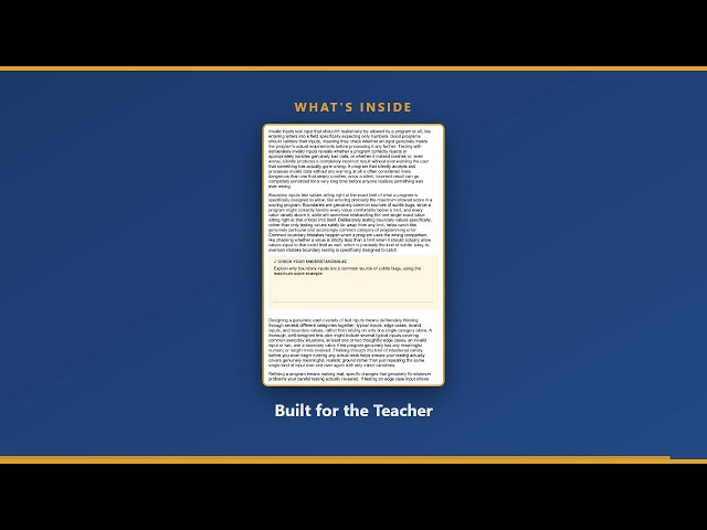 Grade 7 Computer Science: Testing with Student-Created Inputs — 7.AP.PD.03