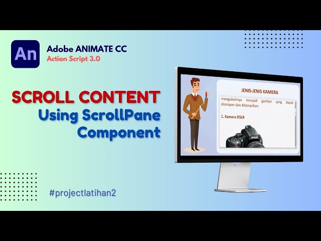 Scroll Content - Scroll All Content Using ScrollPane Component || Adobe Animate
