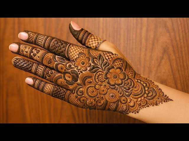Very simple unique style mehndi design for back hand/ new easy mehndi design 2026/mehndi designtrend