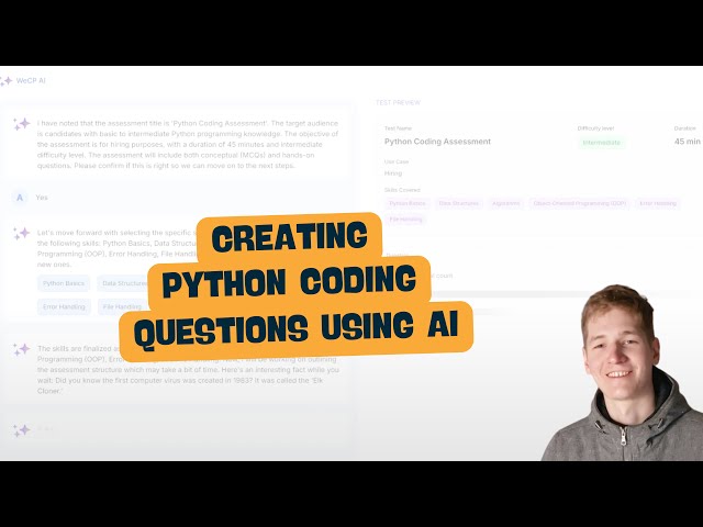 Creating Python Coding Questions using AI