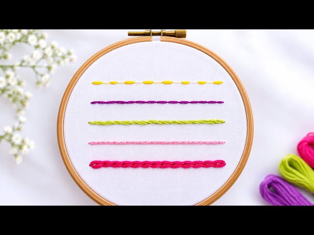5 Basic Embroidery Stitches Everyone Should Know | Easy Hand Embroidery