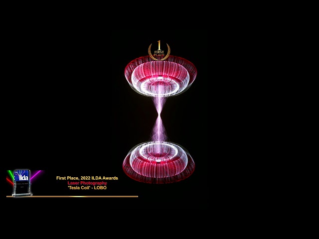2022 ILDA Awards, First Place, Laser Photography - “Tesla Coil”, LOBO