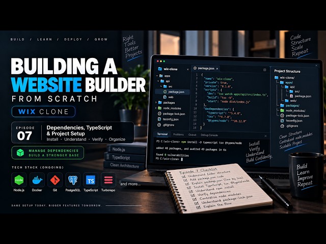 7. Building a Website Builder from Scratch (Wix Clone)  — Dependencies, TypeScript & Project Setup