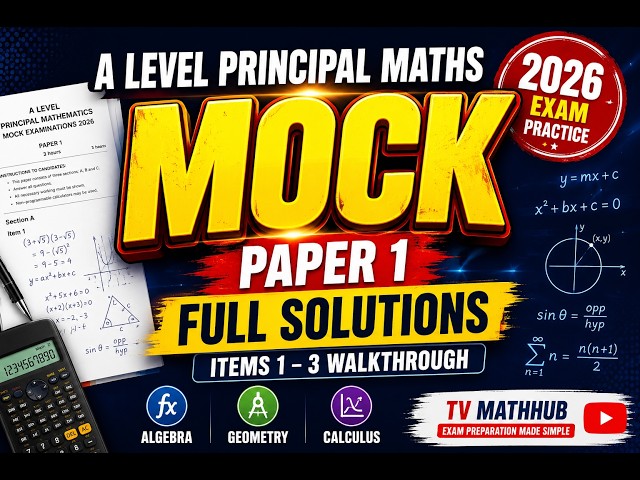 Principal Math Mock 2026 | Solve Every Question in Paper 1 ( Items 1-3)