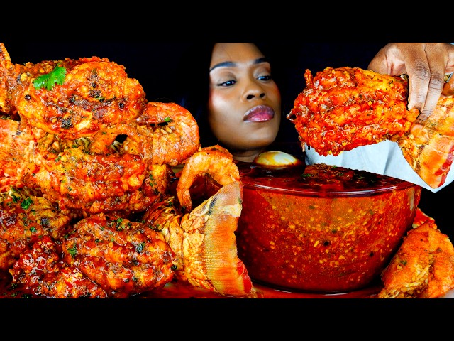 KING CRAB SEAFOOD BOIL MUKBANG | SEAFOOD | MUKBANG | DESHELLED LOBSTER | SEAFOOD BOIL | ASMR EATING