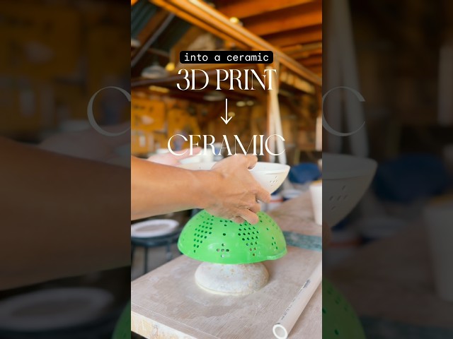 From 3D print to ceramic bowl #3dprinting #ceramic #pottery