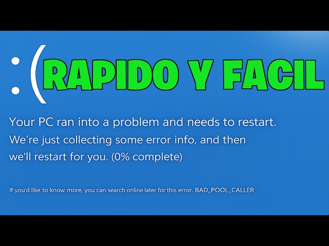SOLUTION: BAD POOL CALLER Blue Screen in Windows