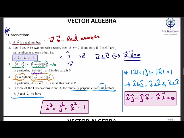 Product of Two Vectors | Vector Algebra | Class 12 Maths | CBSE Boards & JEE