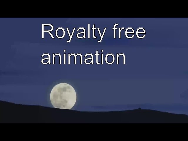 Royalty free  video clip - Moon rise animation (time laps)