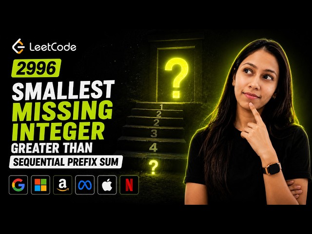 LeetCode 2996 Explained Simply | Smallest Missing Integer Greater Than Sequential Prefix Sum | Java