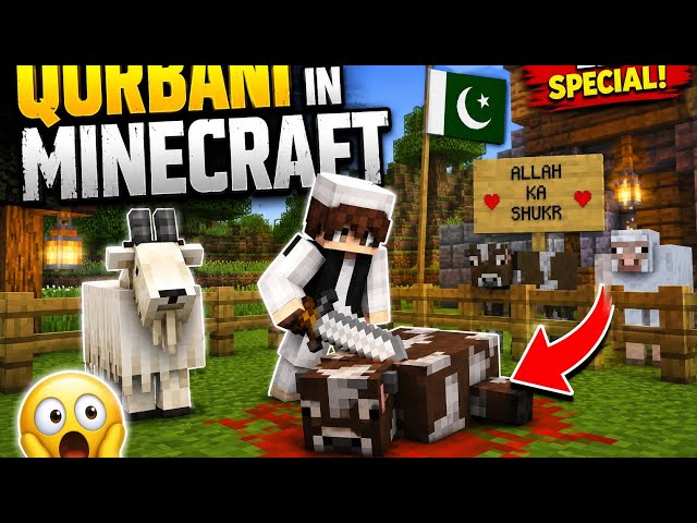 Qurbani in Minecraft 😱 | Bakra Eid Special Minecraft Video | GHOST GAMING ZONE 