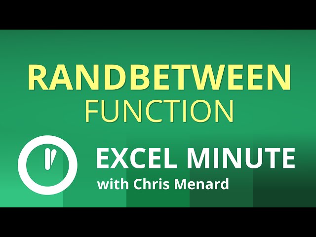 Excel RANDBETWEEN Function: Generate Random Numbers | Excel One Minute Quick Functions Explained