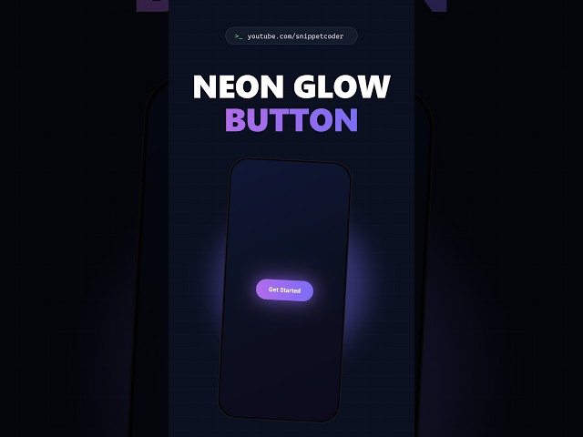 Neon glow in Flutter = 2 shadows 💜 #shorts