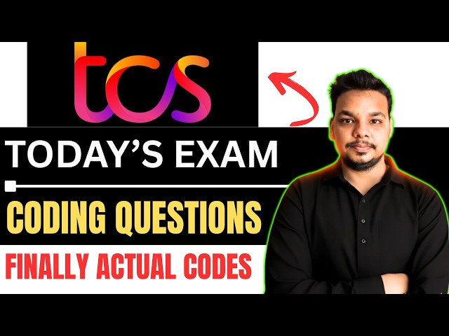 Finally Today's TCS NQT Coding Questions Out | Actual TCS NQT TAG Coding Questions Asked Today