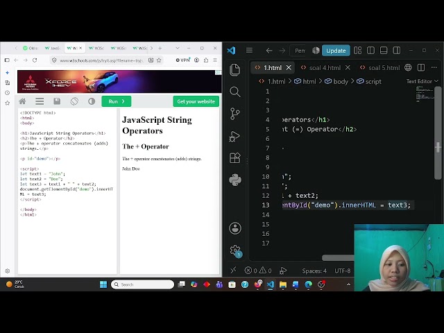 Saskia Masita_E1E125067 JavaScript Operators - JavaScript If Conditions 