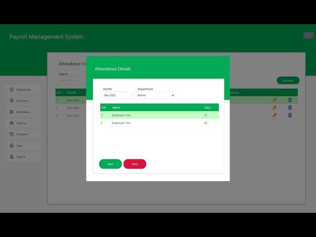 Payroll Management System ~ Part 5