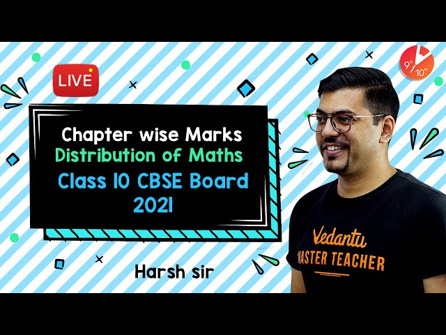 CBSE Chapterwise Marks Distribution Class 10 Maths ✒️| Class 10 CBSE Board 2021 | Vedantu 9 & 10