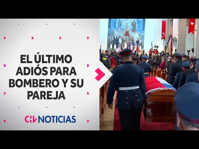 Emotiva despedida a bombero y su pareja fallecidos tras caída de árbol en Villarrica - CHV Noticias