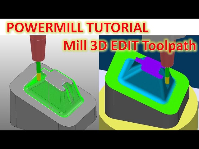 PowerMill 2022 Tutorial #100 | Mill 3D Toolpath Core Mold Machining - Control Axis