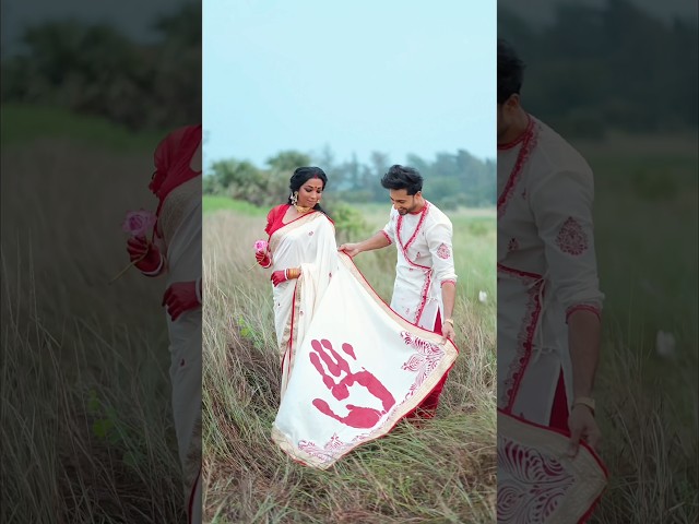BENGALI LOOK CREATION FOR MY FRINED #handpaint #diy #saree #art #craft #outfit #bengali