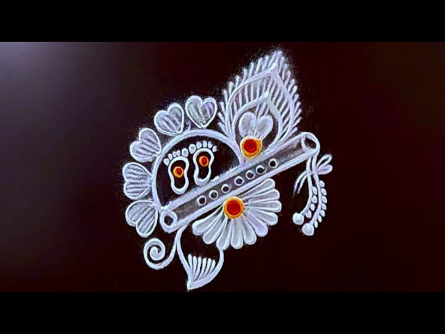 Sri Krishnashtmi special Easy rangoli designs ❤️ Gokulastami simple muggulu designs ❤️ diwali kolam
