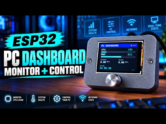 I Turned a $4 ESP32 Into a Wireless PC Dashboard — Then Gave It Control