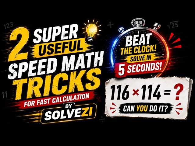 2 Super-Useful Speed Math Tricks for Fast Calculation!⚡| Solvezi Trick 8 | #tricks #trending #viral