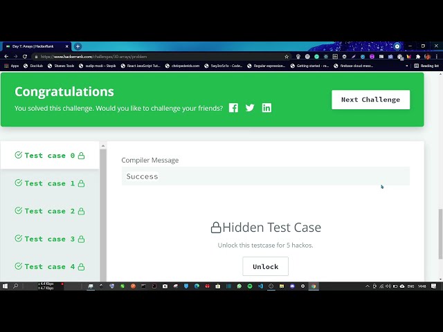 DAY 7 ARRAYS IN C 30 DAYS OF CODE HACKERRANK SOLUTION