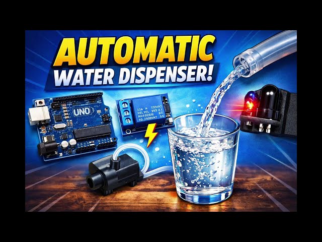 How to make automatic water dispenser with Arduino UNO 