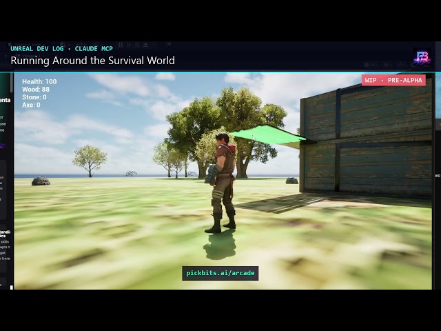 Running around the survival world | PickBits Arcade Devlog