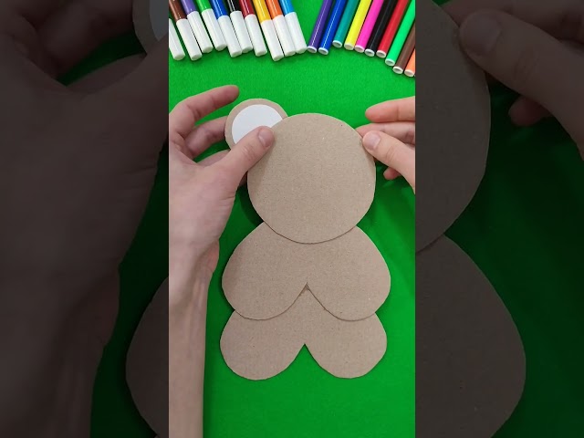 Make a baby Bear 🐻 #tutorial #craft #papercraft #crafttutorial #bear #animals  #activities #creative