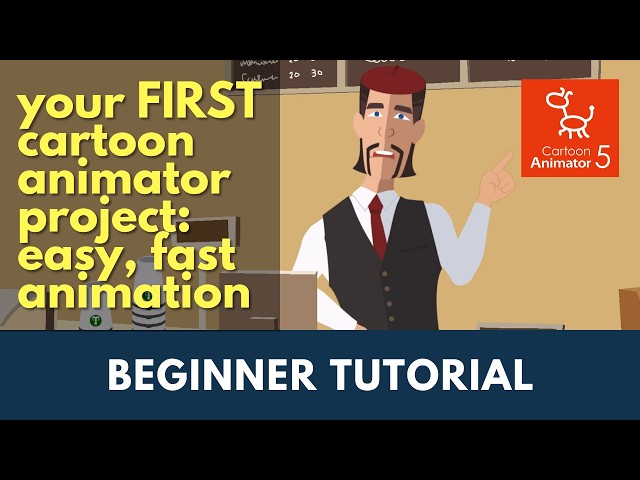 Cartoon Animator 5 Tutorial for Beginners - Learn Fast 2D Animation Without Drawing - First Project