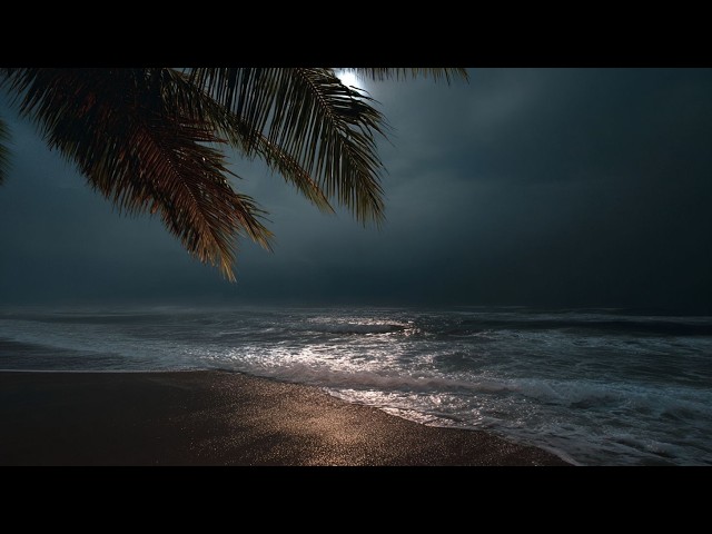 Dark Ocean Waves at Night — Calm, Steady Sound for Deep Sleep (No Music • 8 Hours)