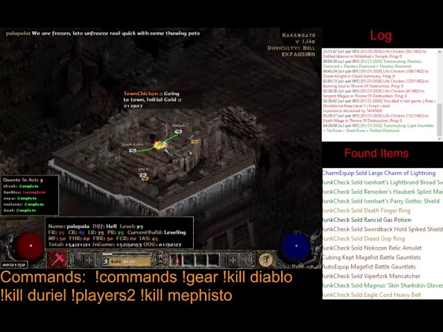 Diablo 2 played by AI - Paladin - Day 12 (new commands available)