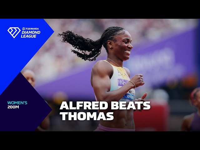 Julien Alfred beats Gabby Thomas with 200m MEETING RECORD in London - Wanda Diamond League 2026