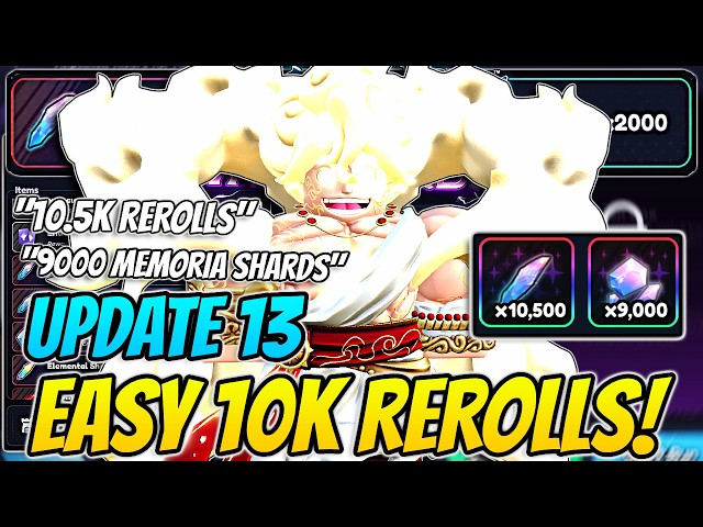 How To Get *EASY* 10K Rerolls & Memoria Shards In Anime Vanguards UPDATE 13!