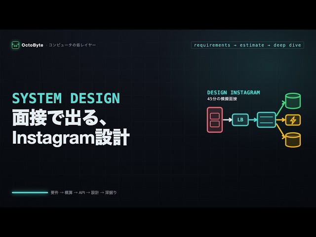【システム設計】「Instagramを設計する」