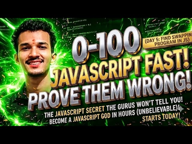 JavaScript 0-100 Fast! 🚀 | Day [5]: [Swapping] | Prove Them Wrong!