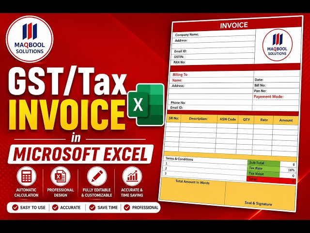 GST/Tax Invoice in Microsoft Excel