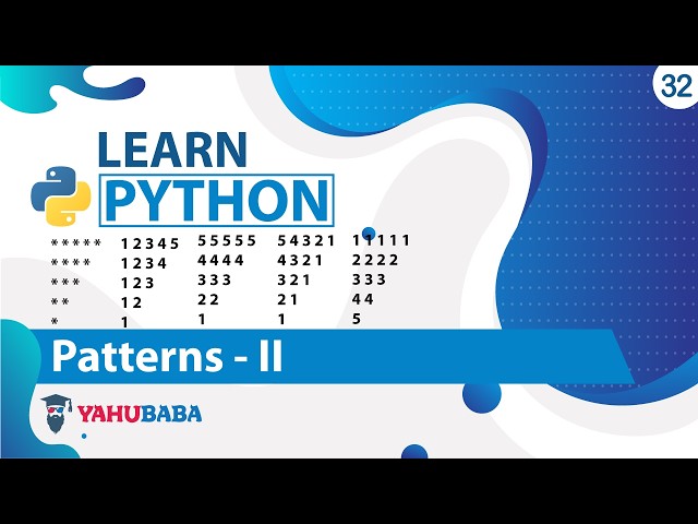 Python Pattern - II Tutorial in Hindi / Urdu