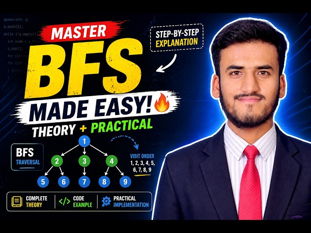 BFS Algorithm Explained | Theory + Practical (Step-by-Step)