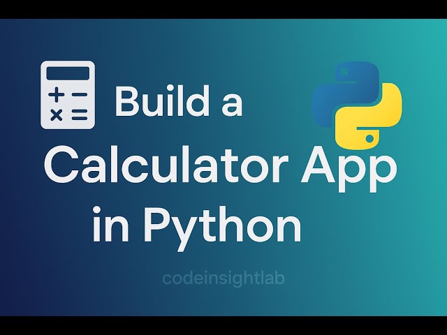 "Build a Calculator App in Python | GUI Programming Tutorial for Beginners"