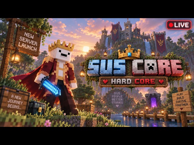 Minecraft Public Smp Live | 24/7 Public Server | Java + Pe ( Free Server ) | SUS CORE |