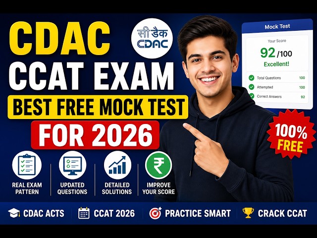 CDAC CCAT 2026 Best FREE Mock Test | Real Exam Level Questions | Boost Your Rank